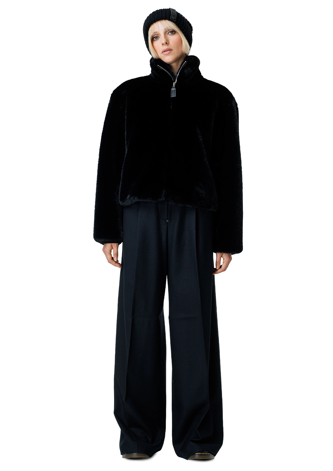 Faux fur bomber-2RU2RA