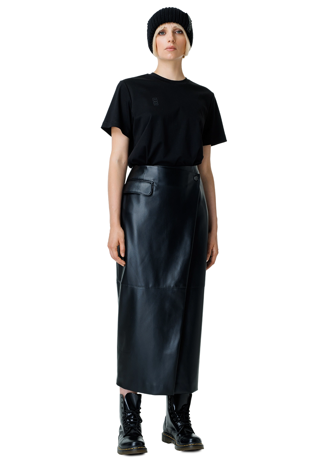 Faux leather skirt-2RU2RA