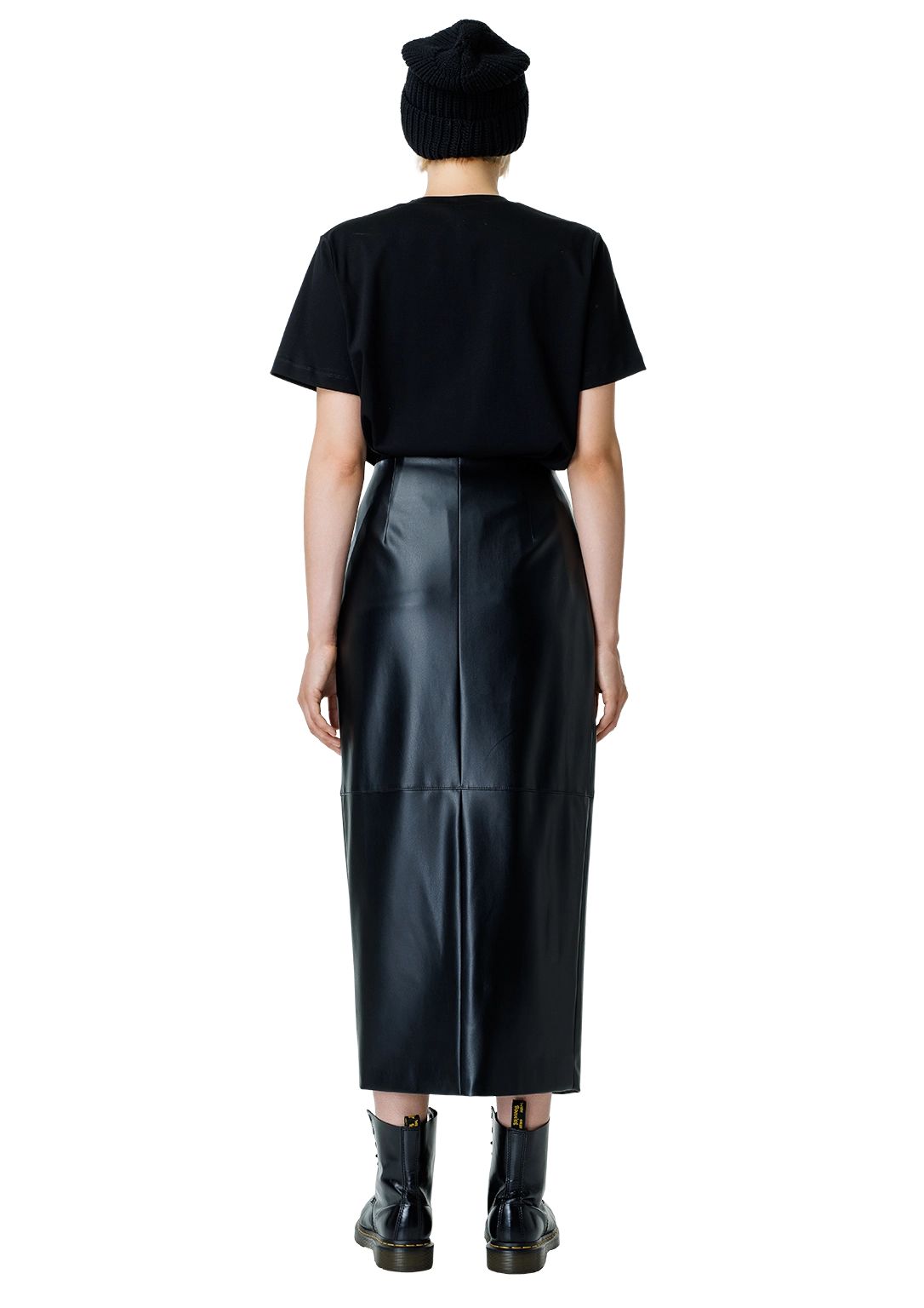 Faux leather skirt-2RU2RA
