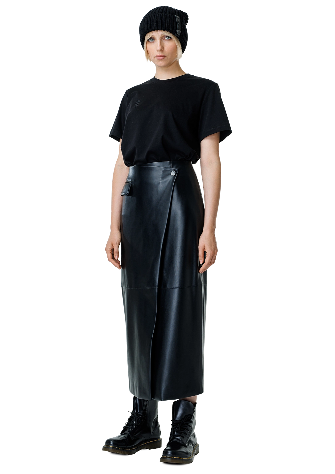 Faux leather skirt-2RU2RA