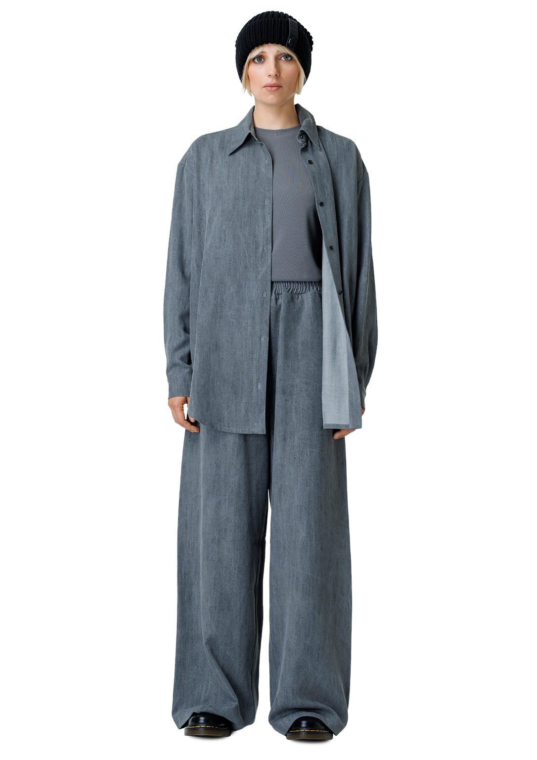 Stonewashed denim shirt-2RU2RA