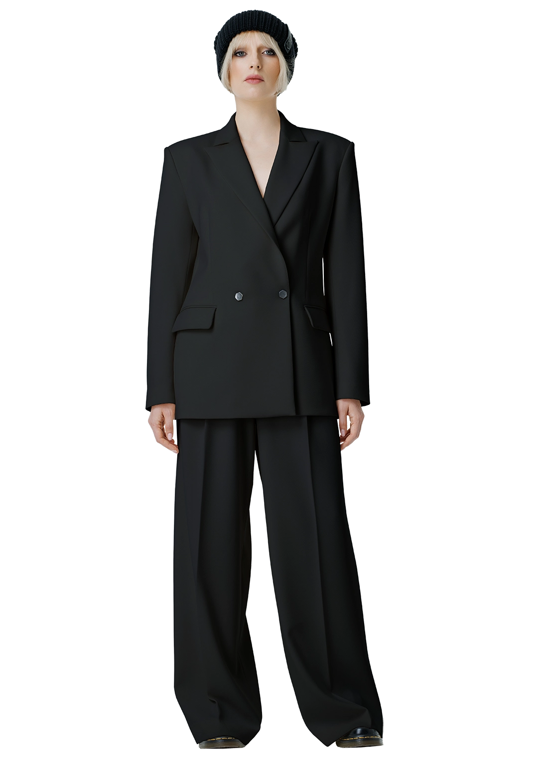 Statement-back blazer