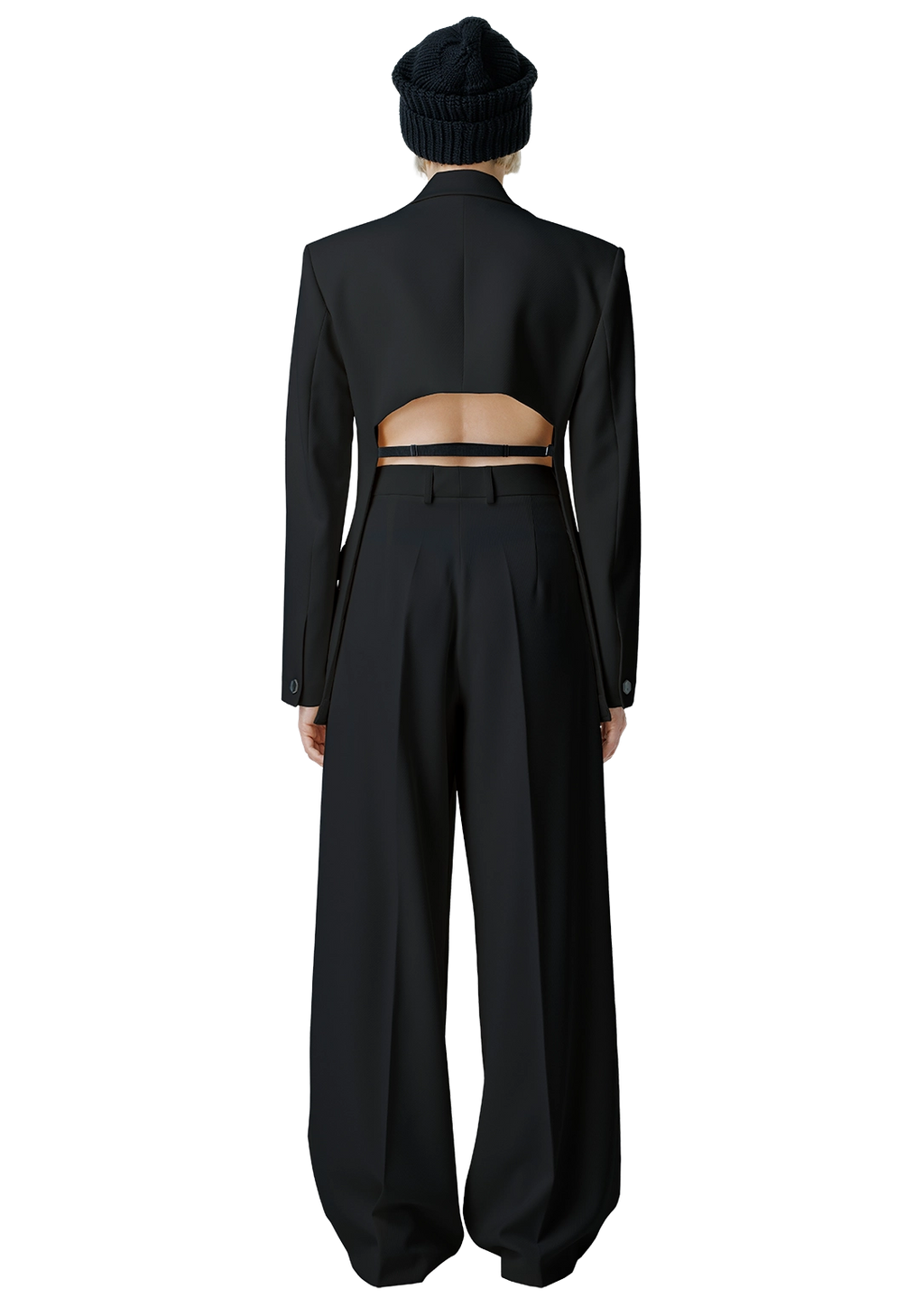 Statement-back blazer