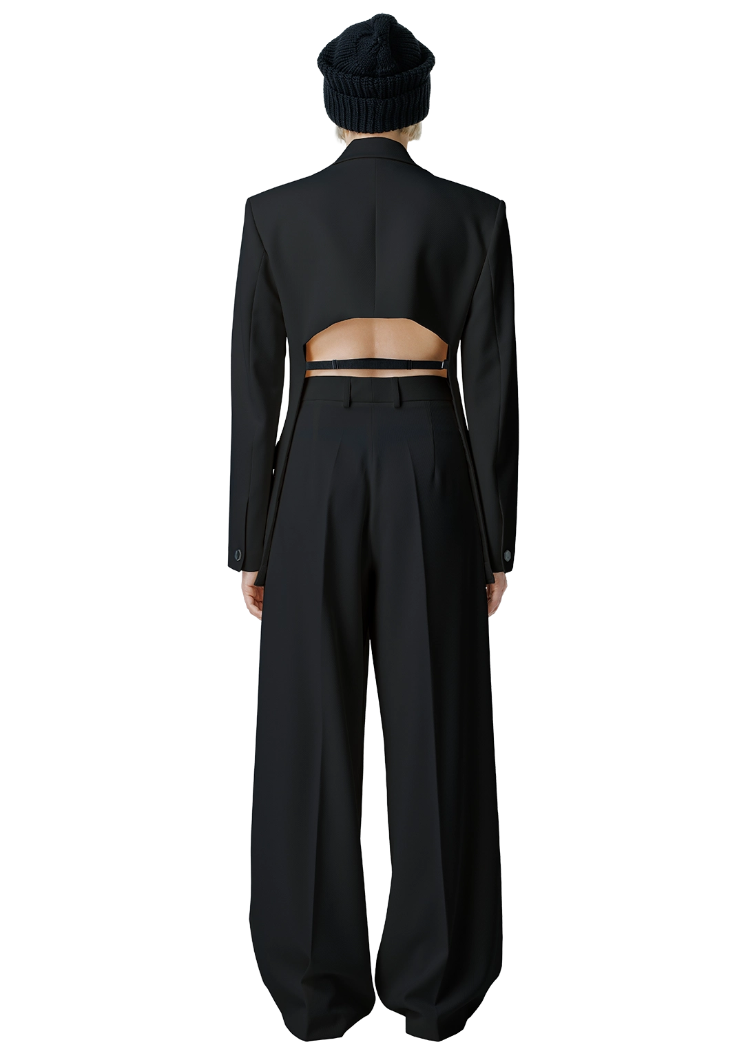 Statement-back blazer