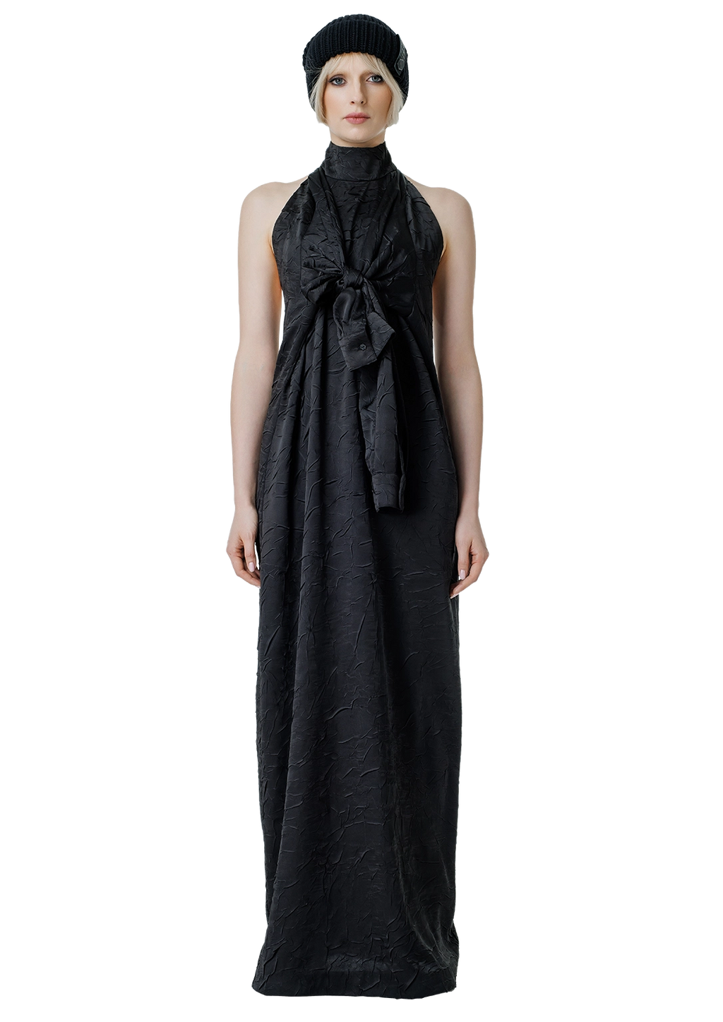 Sleeve-tie maxi dress