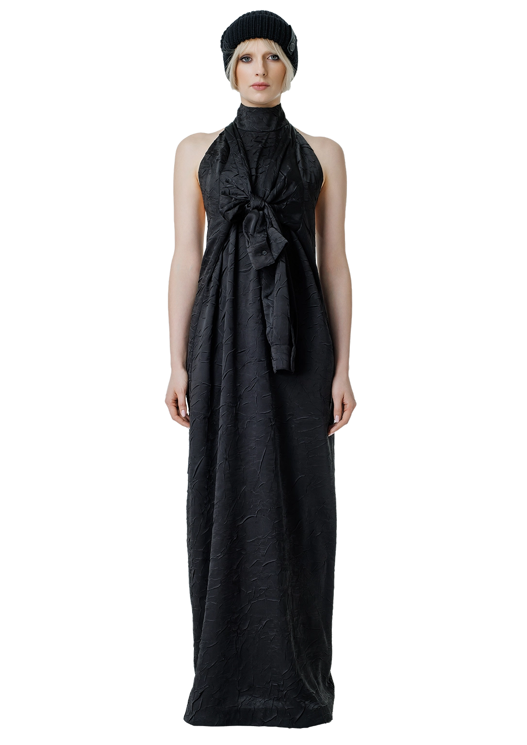 Sleeve-tie maxi dress