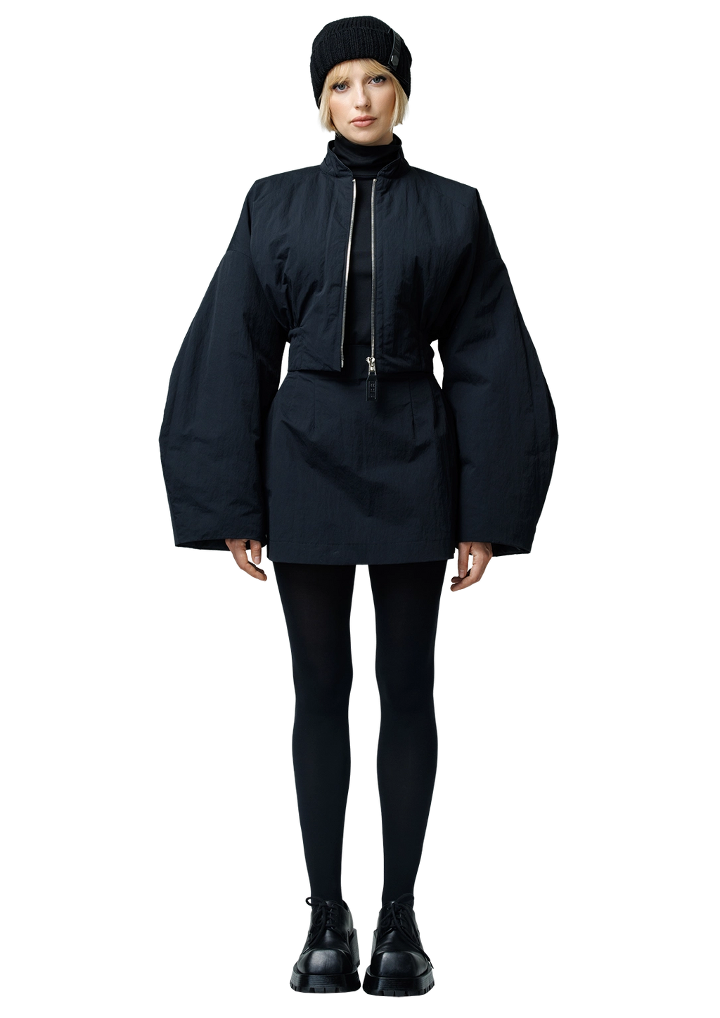 Cropped bomber jacket