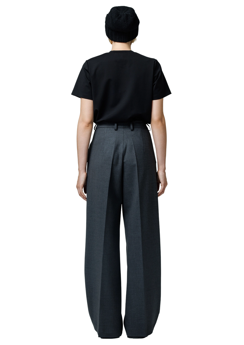 Wool wide-leg trousers