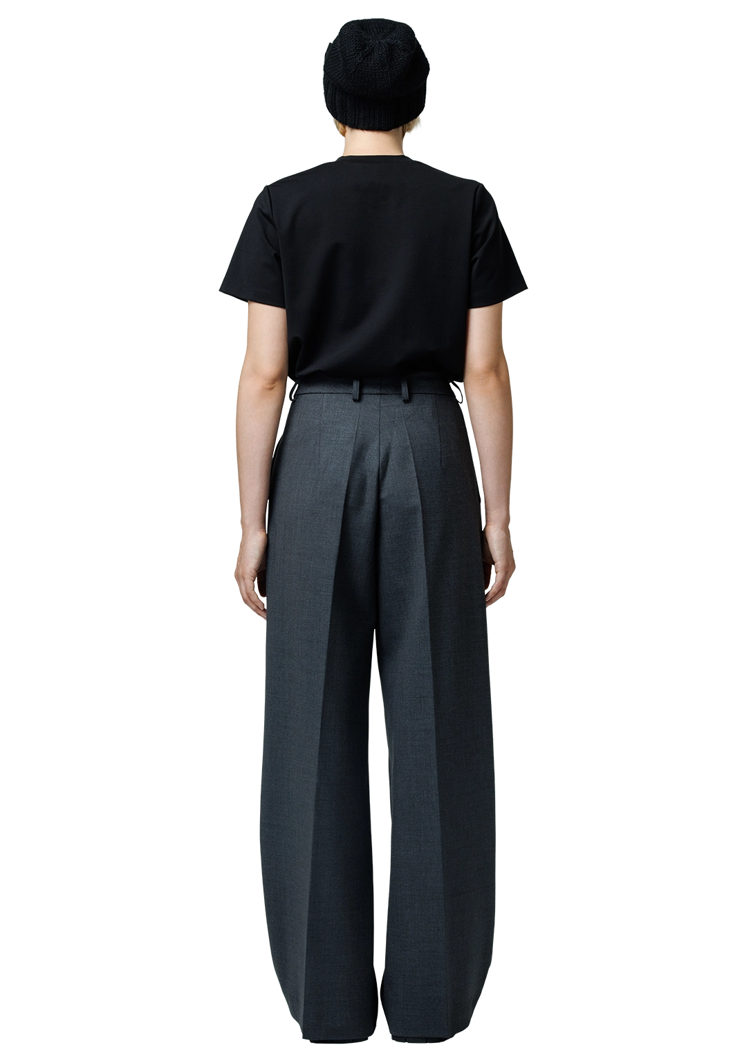 Wool wide-leg trousers