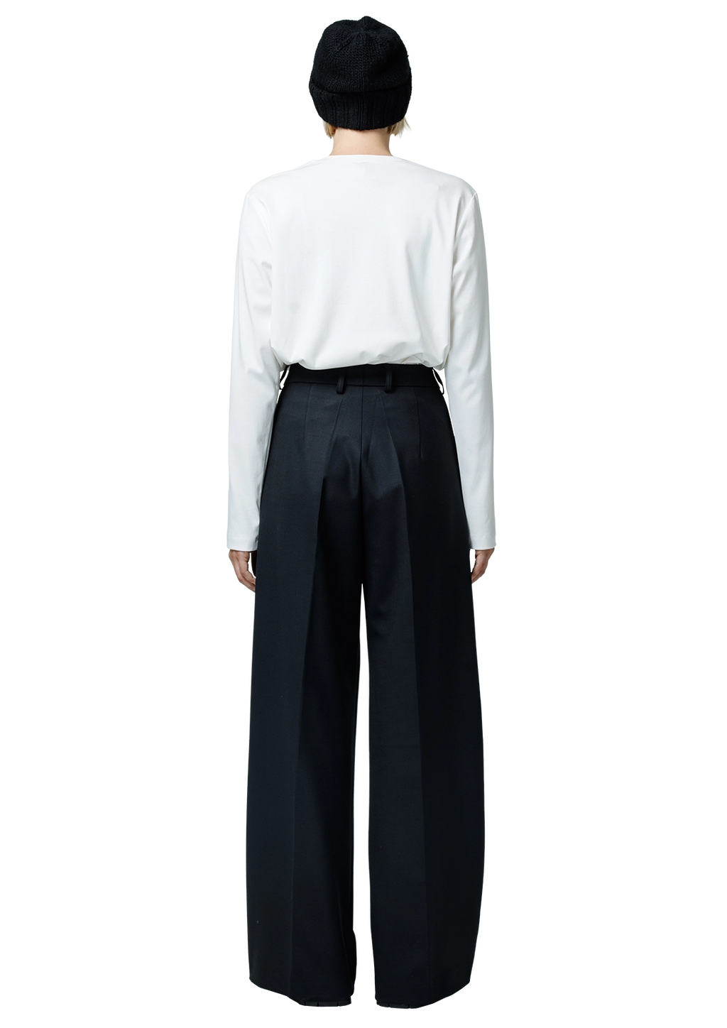 Wool wide-leg trousers