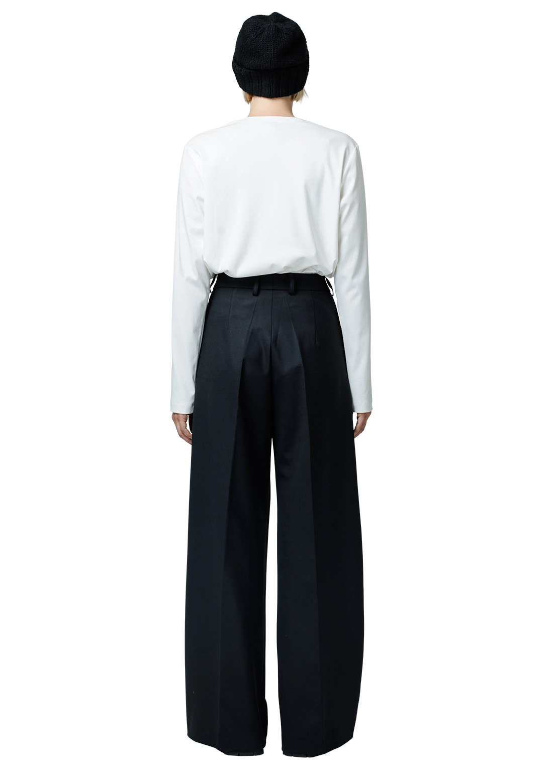 Wool wide-leg trousers
