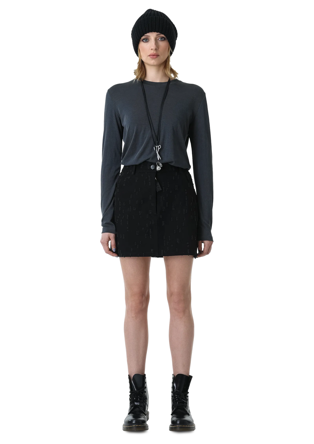 Black denim skirt – BOTTOMS in by 2RU2RA