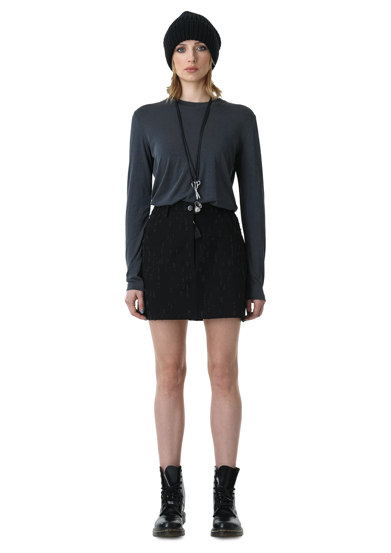 Black denim skirt – BOTTOMS in by 2RU2RA