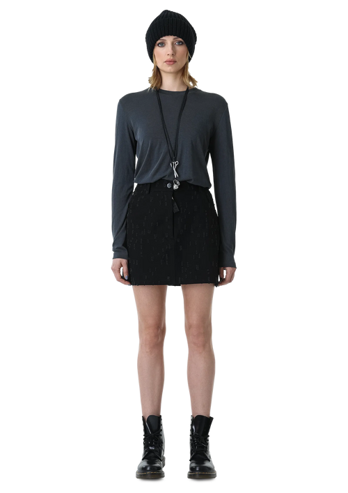 Black denim skirt – BOTTOMS in by 2RU2RA