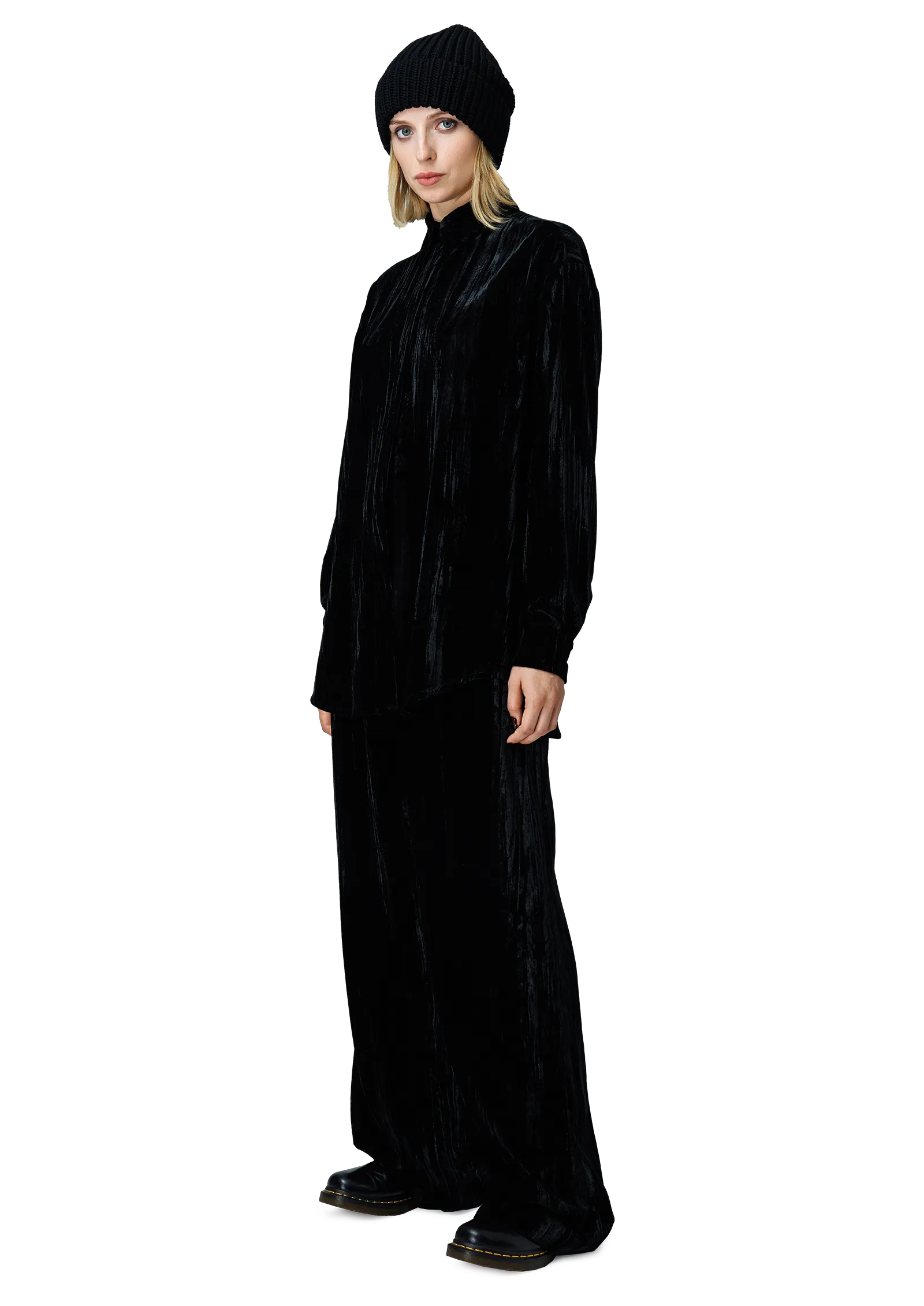 Velvet wide-leg trousers – BOTTOMS in by 2RU2RA