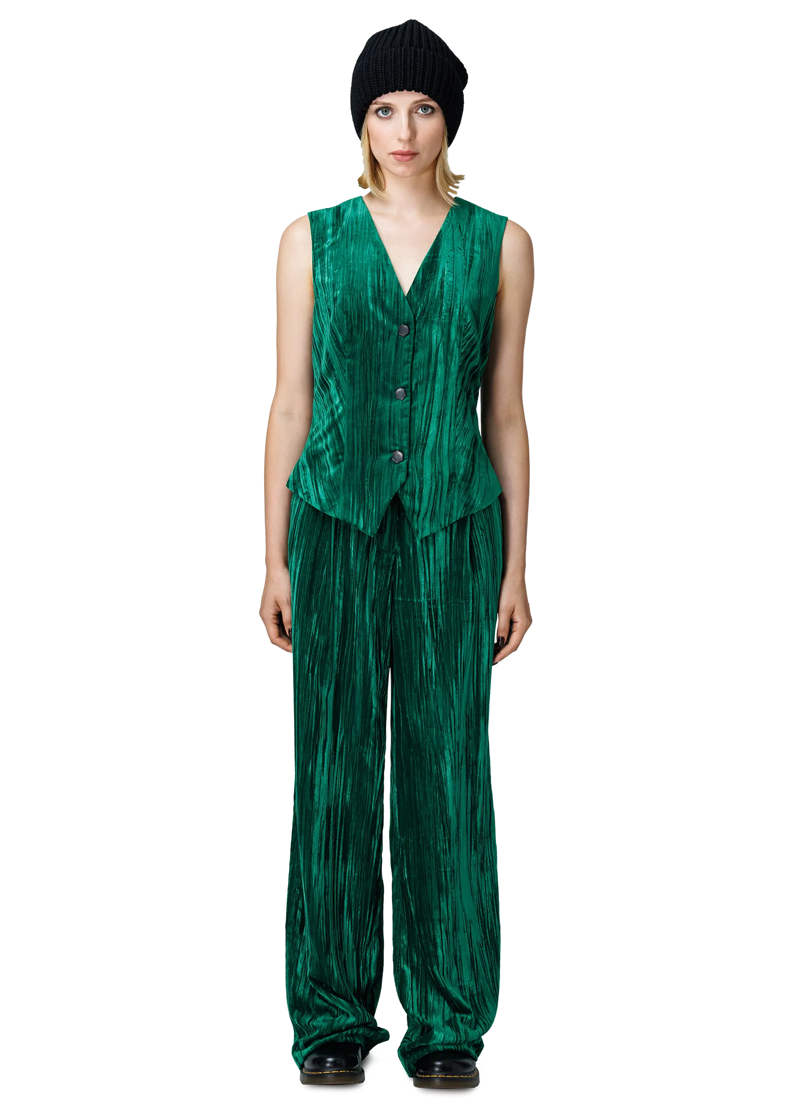 Velvet wide-leg trousers – BOTTOMS in by 2RU2RA