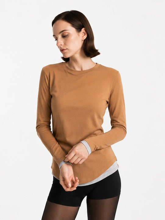 Ribbed crew top