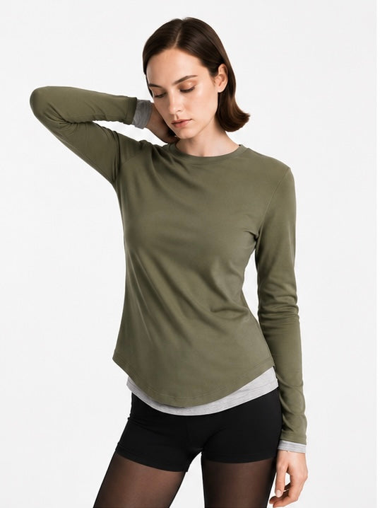 Ribbed crew top