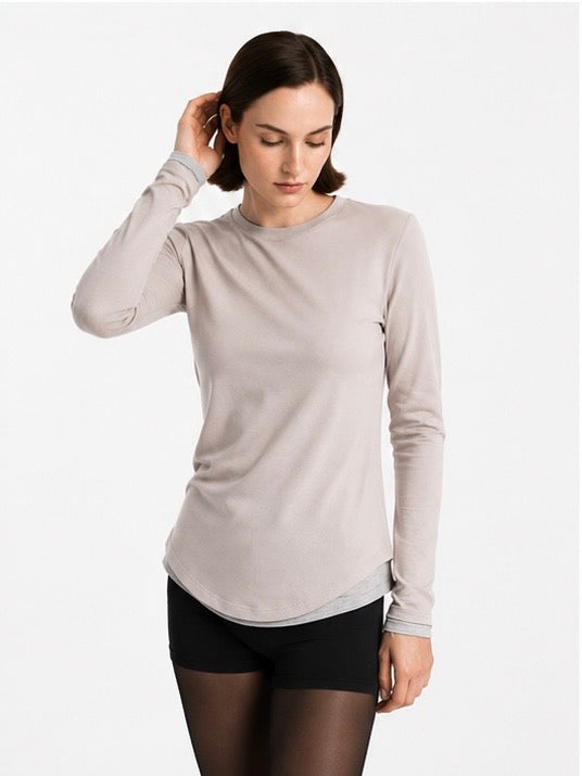 Ribbed crew top