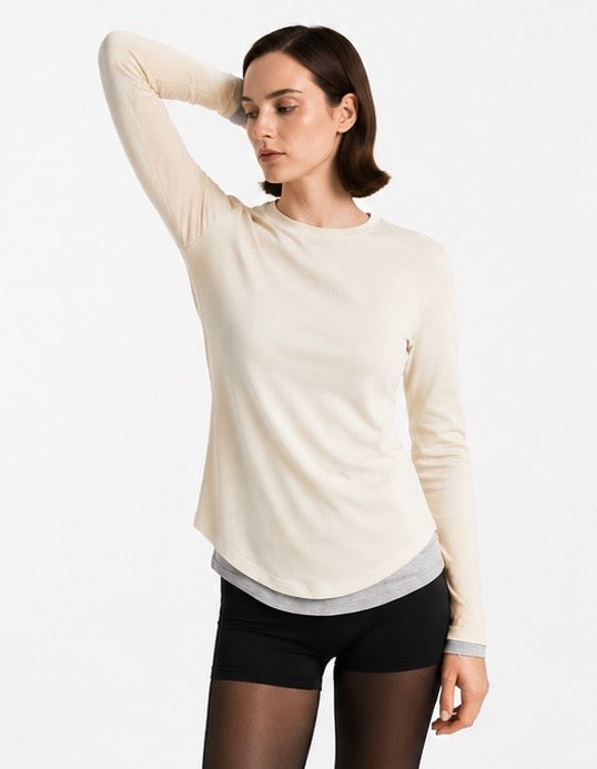 Ribbed crew top