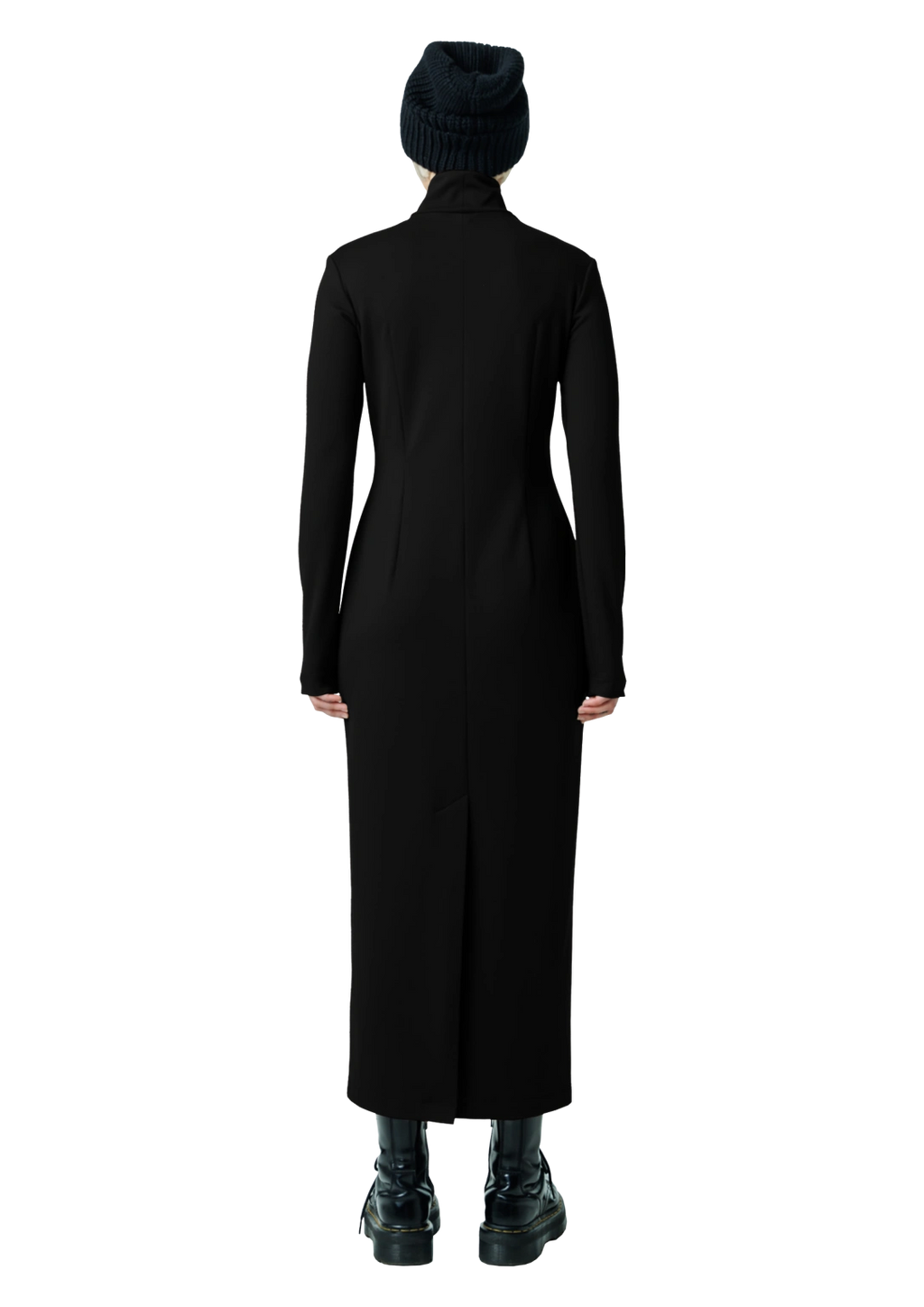 High-neck midi dress