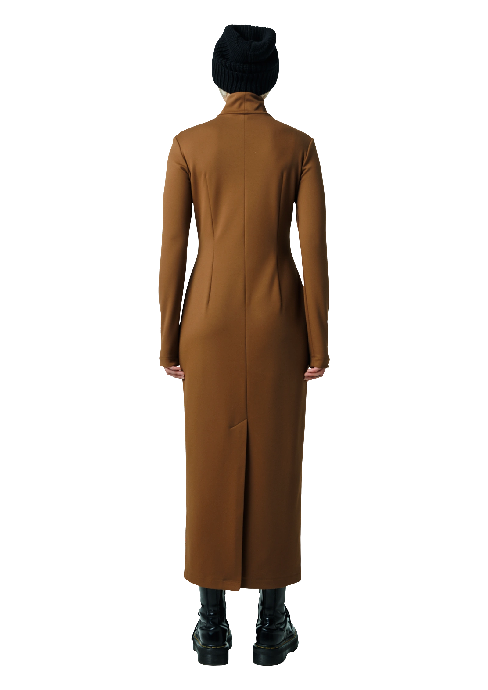 High-neck midi dress