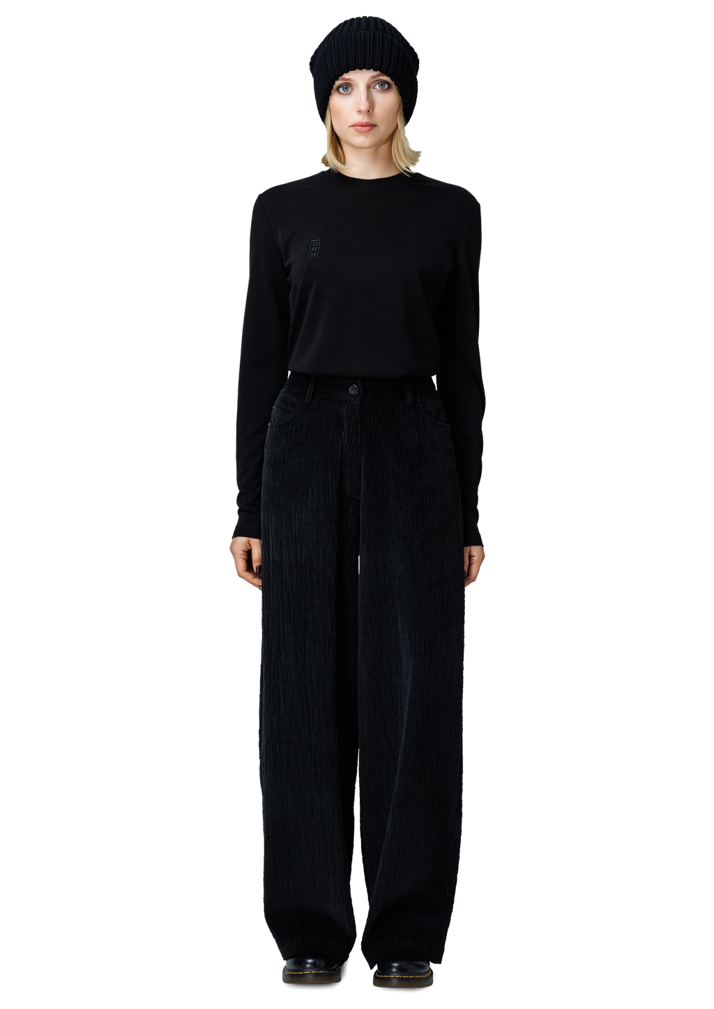 Corduroy wide-leg trousers
