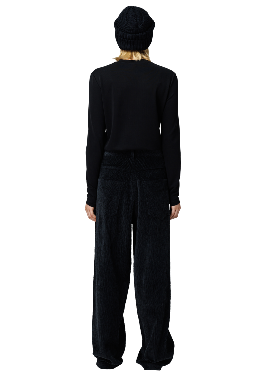 Corduroy wide-leg trousers