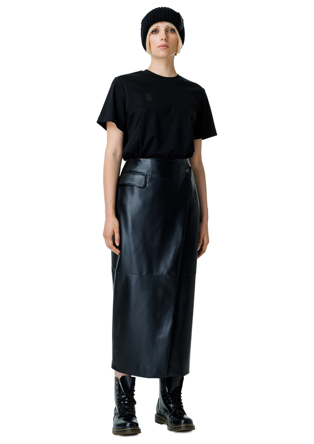 Faux leather skirt-2RU2RA