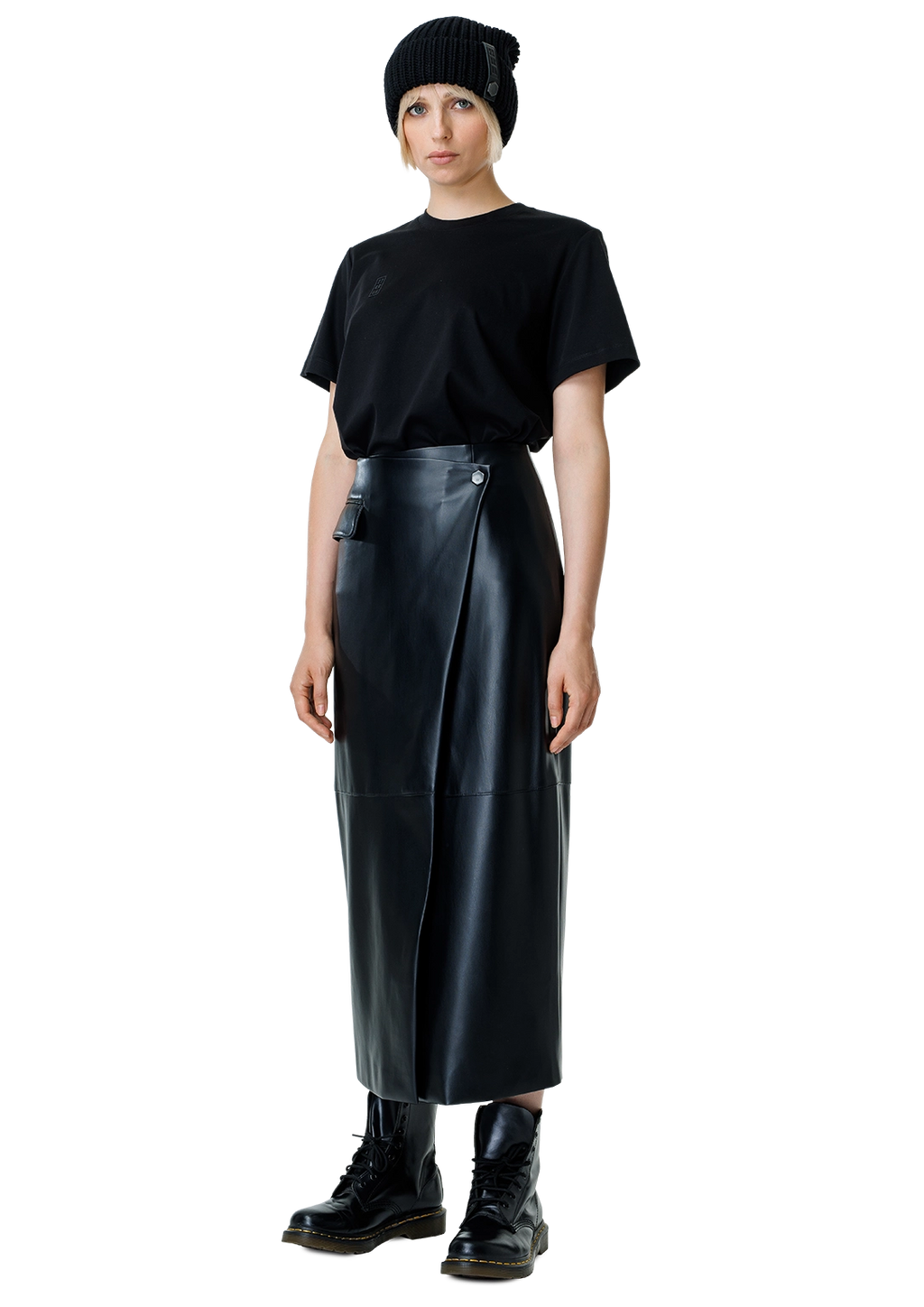 Faux leather skirt-2RU2RA