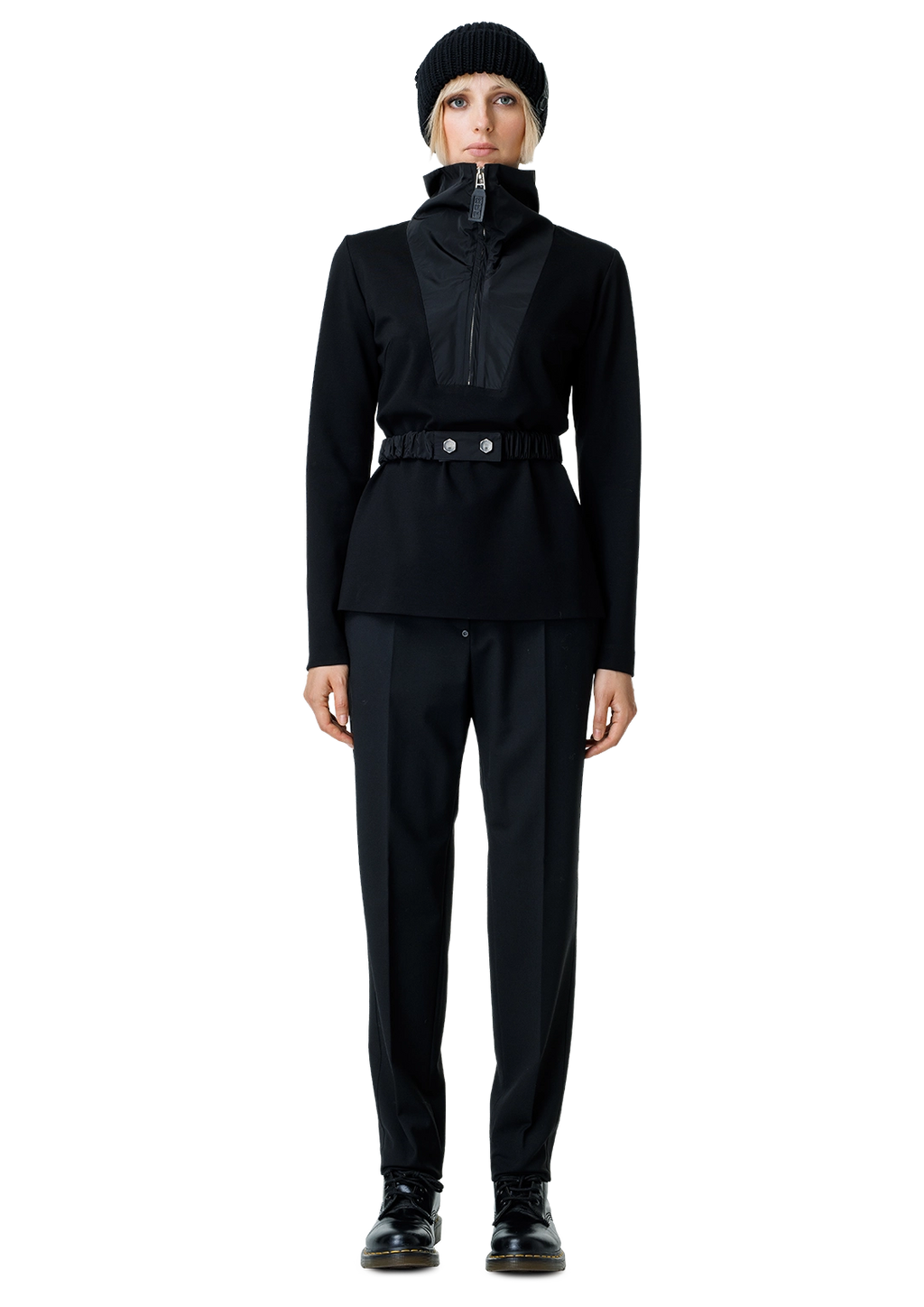 Sporty zip-up top