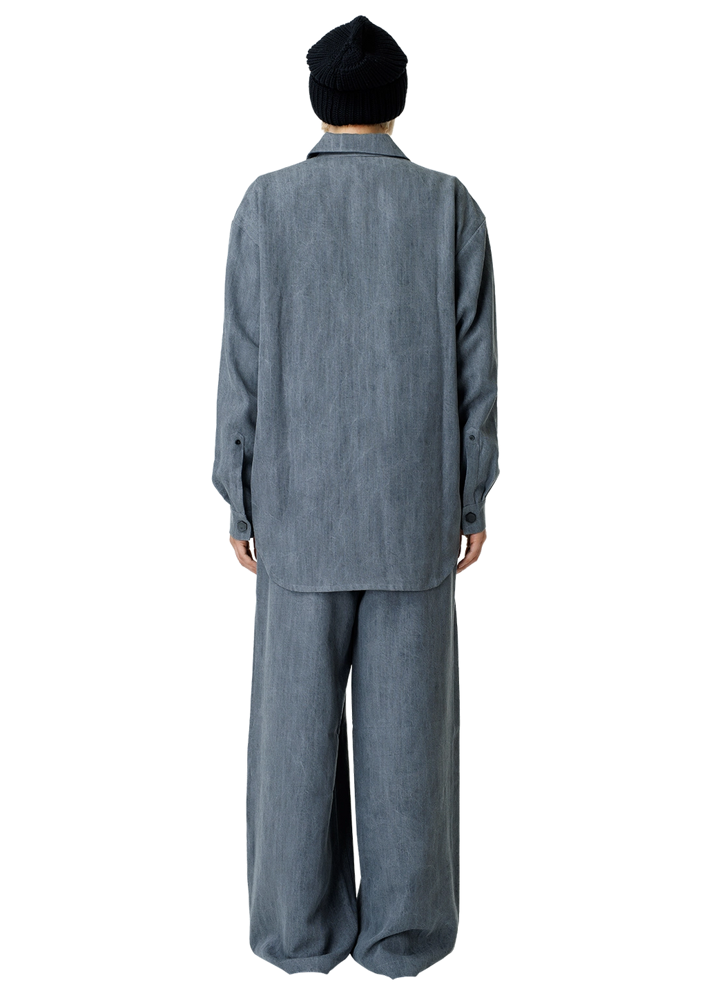 Stonewashed denim shirt