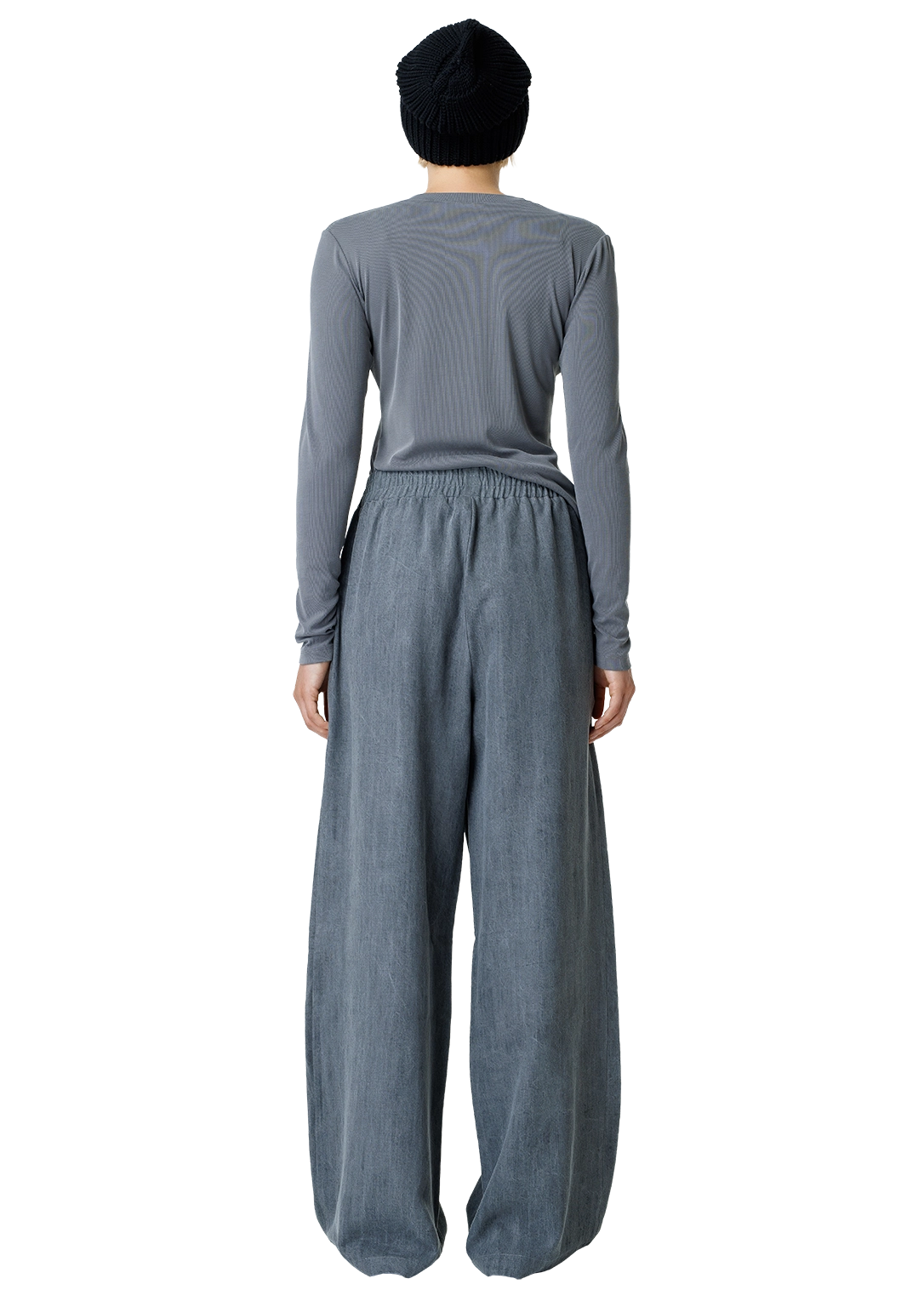 Stonewashed denim pants