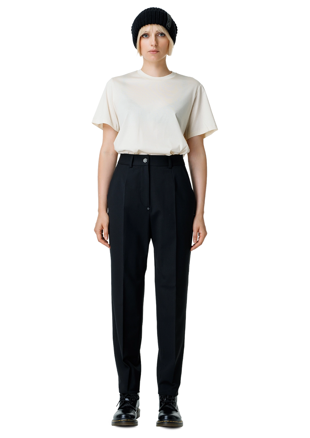 Wool pencil trousers