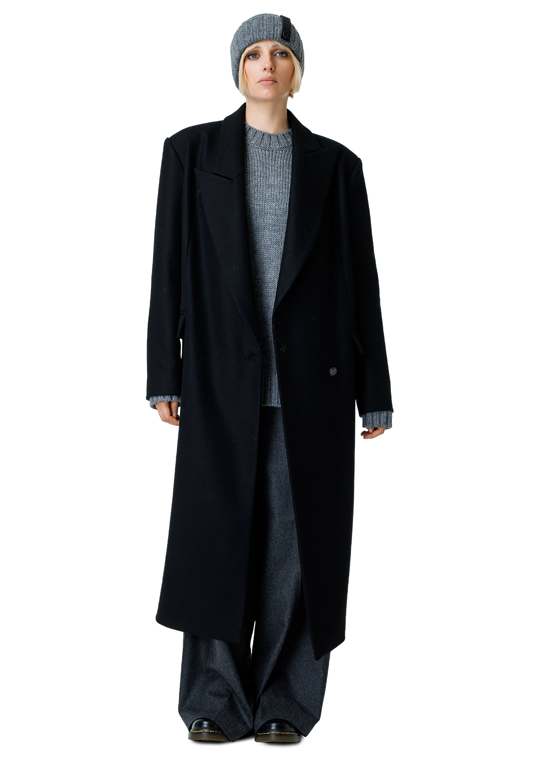 Statement collar coat