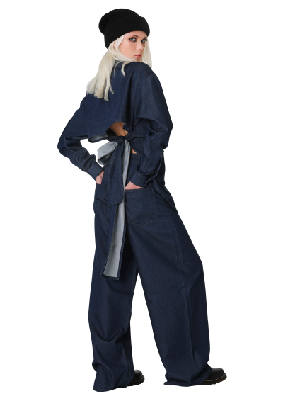 Open-back denim shirt - Image 3